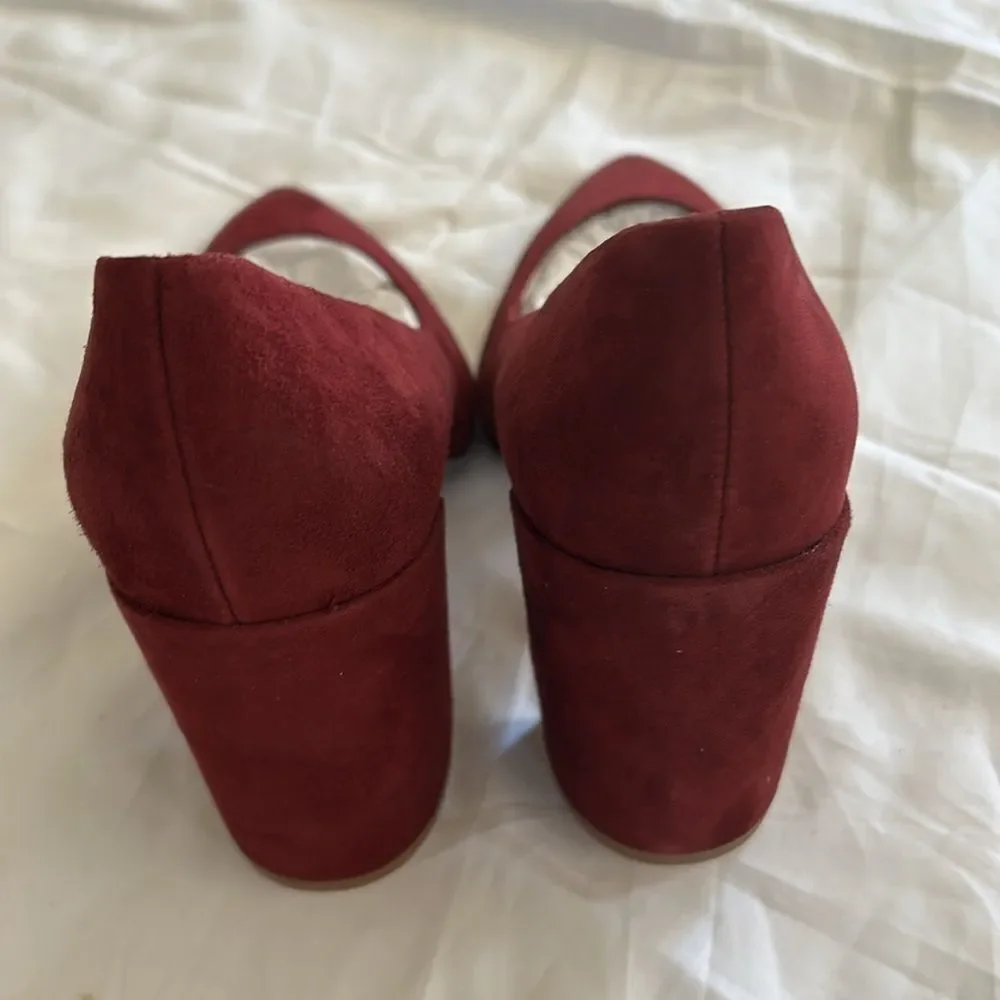 Kenneth Cole Margaux Pointed Toe Block Heel Pumps, size 8.5, color is Brick, NWT_5